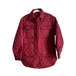 Evaless Jacket Women's Small Lightweight Quilted Puffer Coat Dark Red Cozy NEW